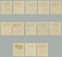 1922 SG.1-9, 10-15, Brit. George V. ½P - 10P + George V. ½P - 1Sh ...