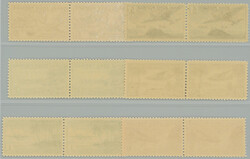 1939 Mi.97-102, Airmail 5c - £1; VF, in pairs, c.v.. 140EUR+