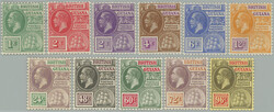 1921-1927 SG.272-282, George V. 1c - 96c, wmk Mult Script CA; ...