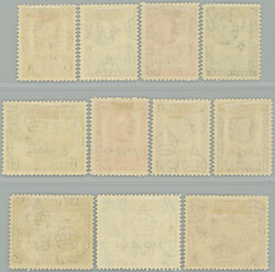 1951 SG.125-135, George VI. - New currency, set ½a - 5R with ...
