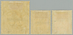 1940-1941 SG.78-80, overprint Camel Postman 5m/10m - 4½P/8P; ...