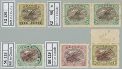 1918-1931 SG.98b.var, 118var, 119var, 120var, 125var, Lakatoi with ...