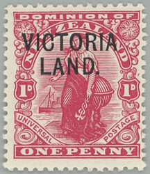 1911-1913 ANTARCTIC EXPEDITIONS / SG.A3, overprint 1P carmine, ...