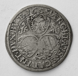 1655, "Ferdinand III." 3 Kreuzer aus Silber mit seinem Kopfbild auf ...