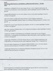 FOTOKAMERAS; Partie von 8 alten Kameras und 2 Objektiven aus den ...