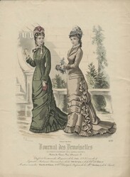 MODE; Partie mit u.a. colorierten Stichen mit besserer Damenmode aus ...
