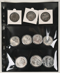 1980 Olympics selection of 10 rouble three pieces, 5 rouble four ...