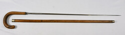 Walking cane with sword. Length ca. 88 cm. Normal signs of use. ...