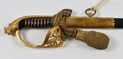Navy officer’s sword with hanger. Length ca. 103 cm. Belonged to ...