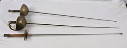 Three practice swords of Finnish champion Holger Gröndahl (1930). ...