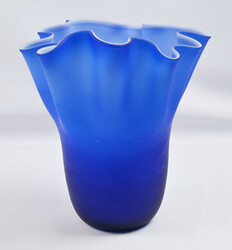 Fazzoletto free-blown glass vase. Height ca. 24 cm and diameter ca. ...