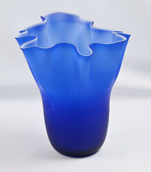 Fazzoletto free-blown glass vase. Height ca. 24 cm and diameter ca. ...