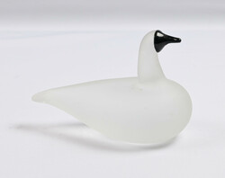 Oiva Toikka, Lumihanhi, signed. Height approx. 8.5 cm, length approx. ...