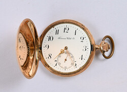 Pocket watch, Tavannes atch co, gold (14k), loose glass, diameter ca. ...