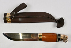Iisakki Järvenpää, knife with bear-head handle, blade length ca. ...