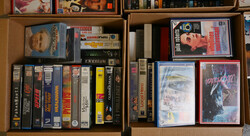 DVD movies over 140 pieces and VHS movies ca. 320 pieces some of ...