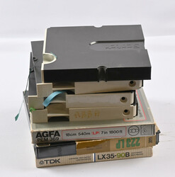 Tandberg reel-to-reel tape recorder and reels