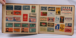 Collection of ca. 700 matchbox labels in old album. Mainly old ...