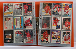Album with ca. 250 different ice hockey cards featuring Detroit Red ...