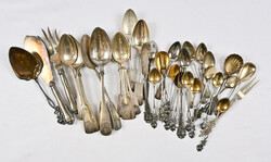 Silver tableware fine selection of 26 pieces, also some nickel silver ...