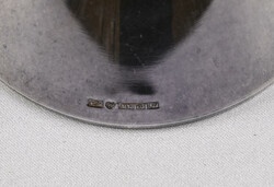 Candlesticks and a small vase (height ca. 14,5 cm), silver (813)