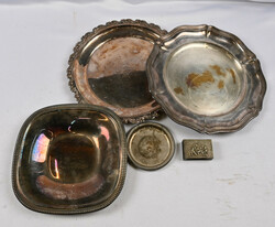 Plate silver (835). Wilkens, ca. 22,5 cm, weight 217g. Also two ...
