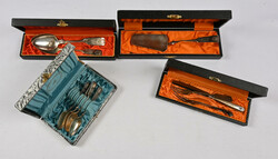 Cutlery silver 13 pieces in a boxes, engravings