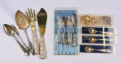 Assortment of silver spoons and ladles, total of 20 pieces