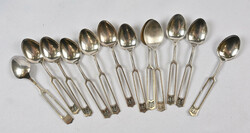 Small silver spoons (813) with letters FP (Fennia), 12 pieces