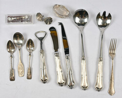 Selection of 12 silver cutlery. Also selection of non-silver items
