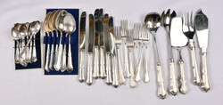 Silver cutlery, fine selection of 35 pieces with monogram, including ...