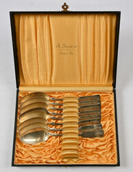 Dining spoons silver (813), eight pieces, with engravings
