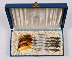 Dining spoons silver (813), five pieces with engravings