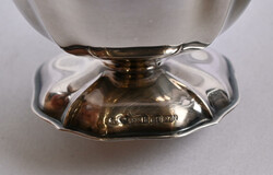 Sugar bowl and creamer with engraving, silver (813), year mark Q7. ...