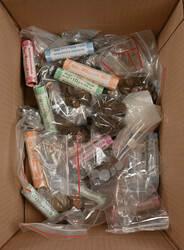 Coin lot of over 3½ KG including eg. coin rolls etc. Also over 20 ...