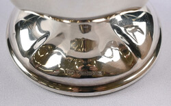 Sugar bowl and plate, silver. Also a few other items