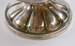 Sugar bowl, cream jug, tray, and three sugar tongs, all silver