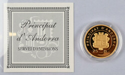 Andorra 2004 25 Diners, Christmas, gold