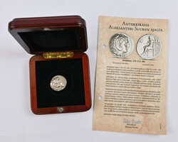 Antique silver drachm from the time of Alexander the Great (336–323 ...