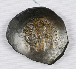 Two antique coins from the Byzantine Empire: silver Miliaresion of ...