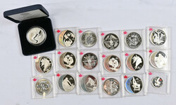 Canada 2010 Vancouver Olympics. A fine selection of silver coins in a ...