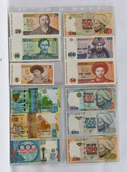Kazakstan, 1993 - 2013 very fine collection of 37 different banknotes ...