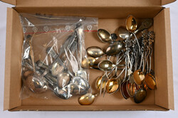 Silver coffee spoons 12 pieces and a small ladle. 813 silver, total ...
