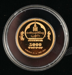 Mongolia 2007 ”Mannerheim” 5000 togrog gold (1/4 oz - 0,999). ...