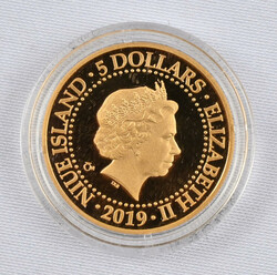 Niue 2019 5$ Pearl Harbor gold