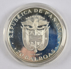 Panama 1982 20 Balboa, heavy (500) silver coin