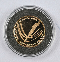 Slovenia 2010 Ski jumping 100 euro gold (7,0 g). Certificate of ...