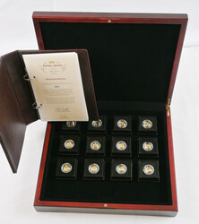 Tristan da Cunha "Fabula Aurum" collection of 12 small gold coins in ...