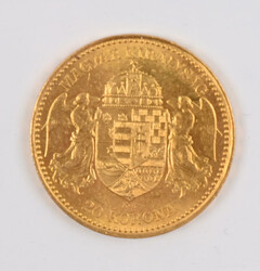 Hungary 1892 20 Corona, Francis Joseph I, goldAutomatically generated ...
