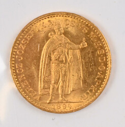 Hungary 1894 20 Korona, Francis Joseph I, goldAutomatically generated ...